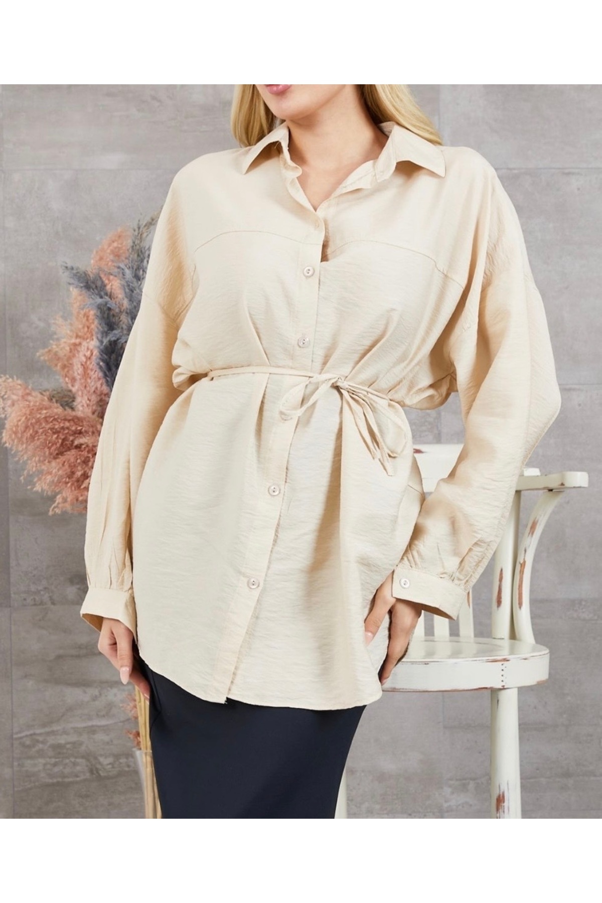 MODA İp Kemerli Gömlek/ Tunik görsel 2