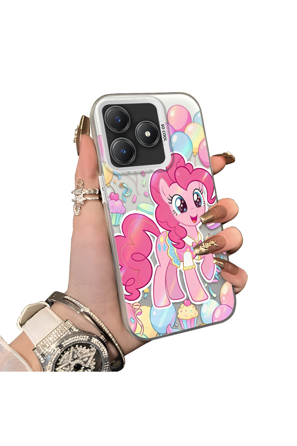 Realme Note 60 Compatible Hard Acrylic Back Silicone Edge Lens Protection Case stylish print patterns