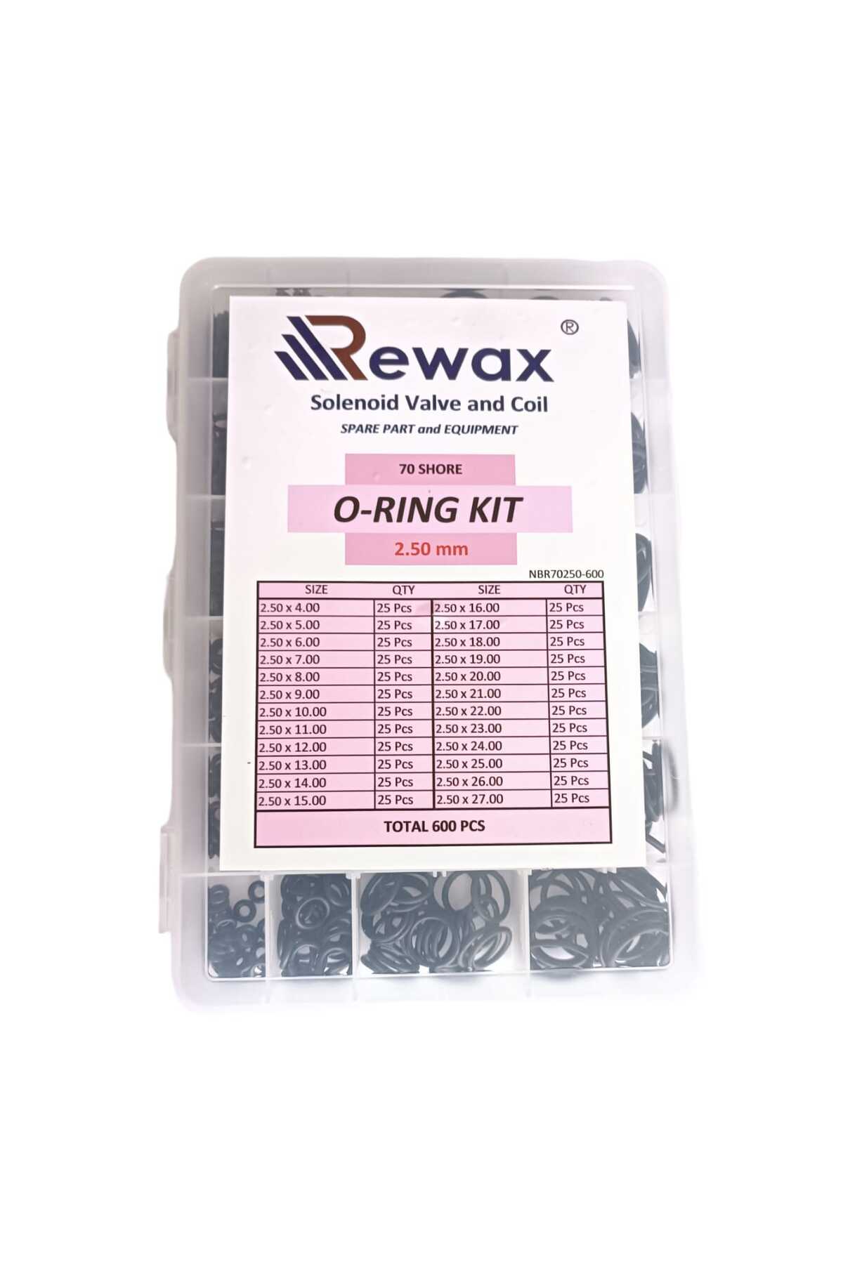 rocoaリンク REWAX 600 Adet 2.5mm O-Ring Seti 70 Shore – Endüstriyel