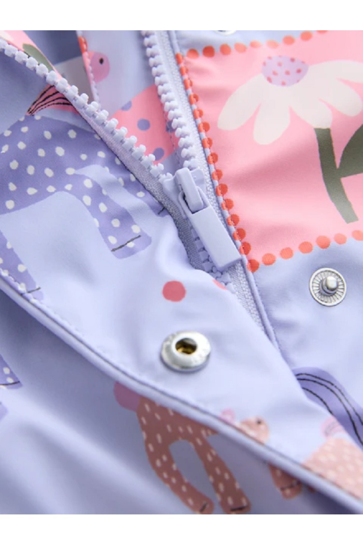 Next Baby Mor Tek Boynuzlu At Desenli Yağmurluk fotoğrafı 6 (önizleme)