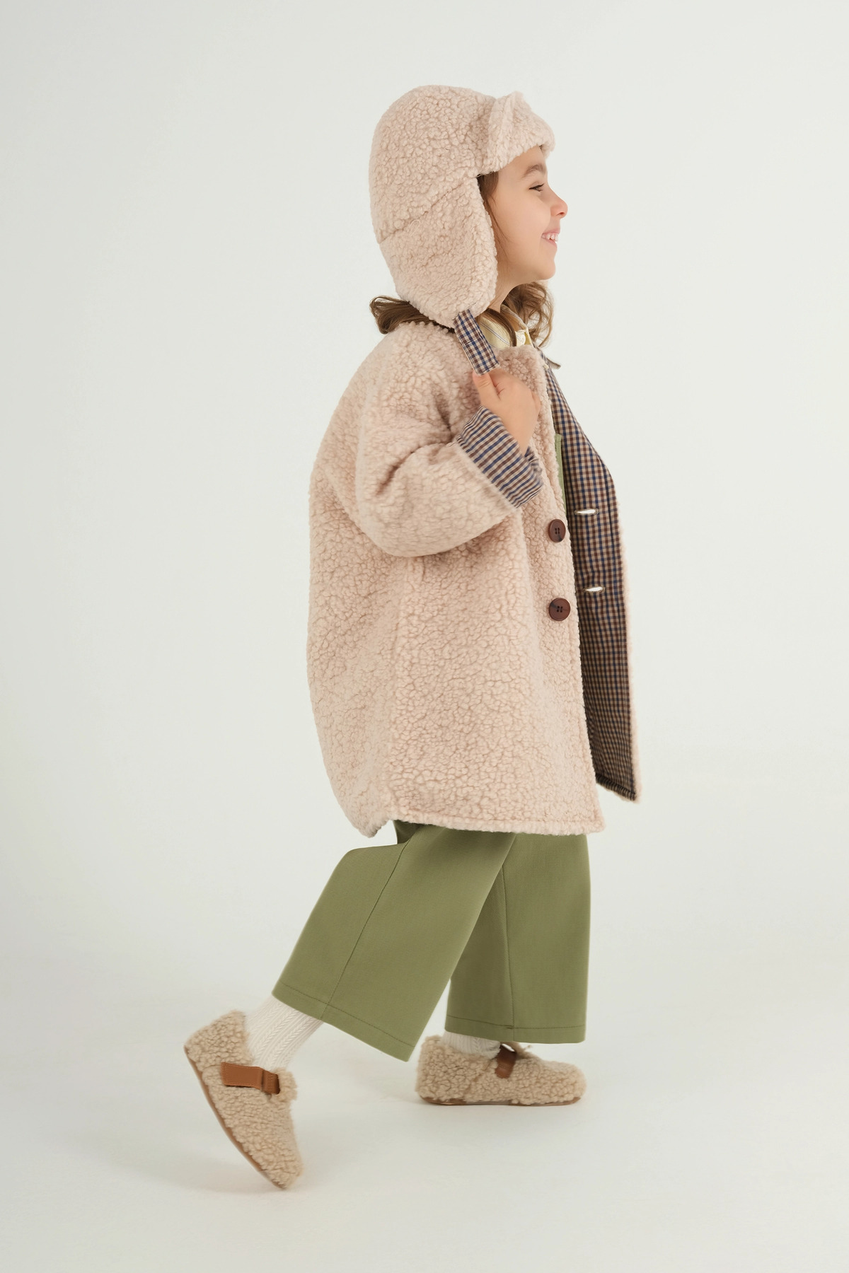 Mioma Kids Peluş Ceket Bej fotoğrafı 4 (önizleme)