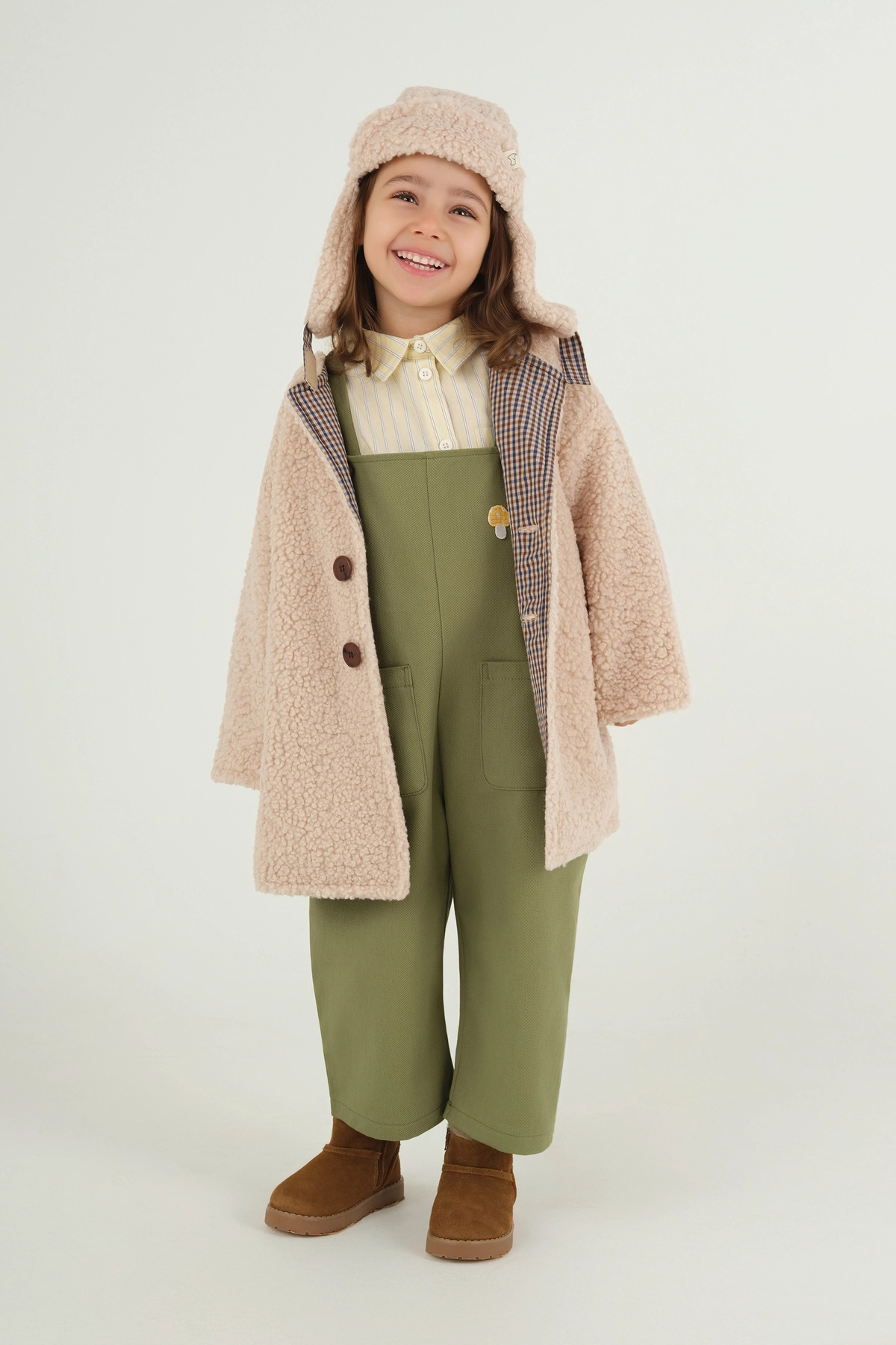 Mioma Kids Peluş Ceket Bej fotoğrafı 3 (önizleme)