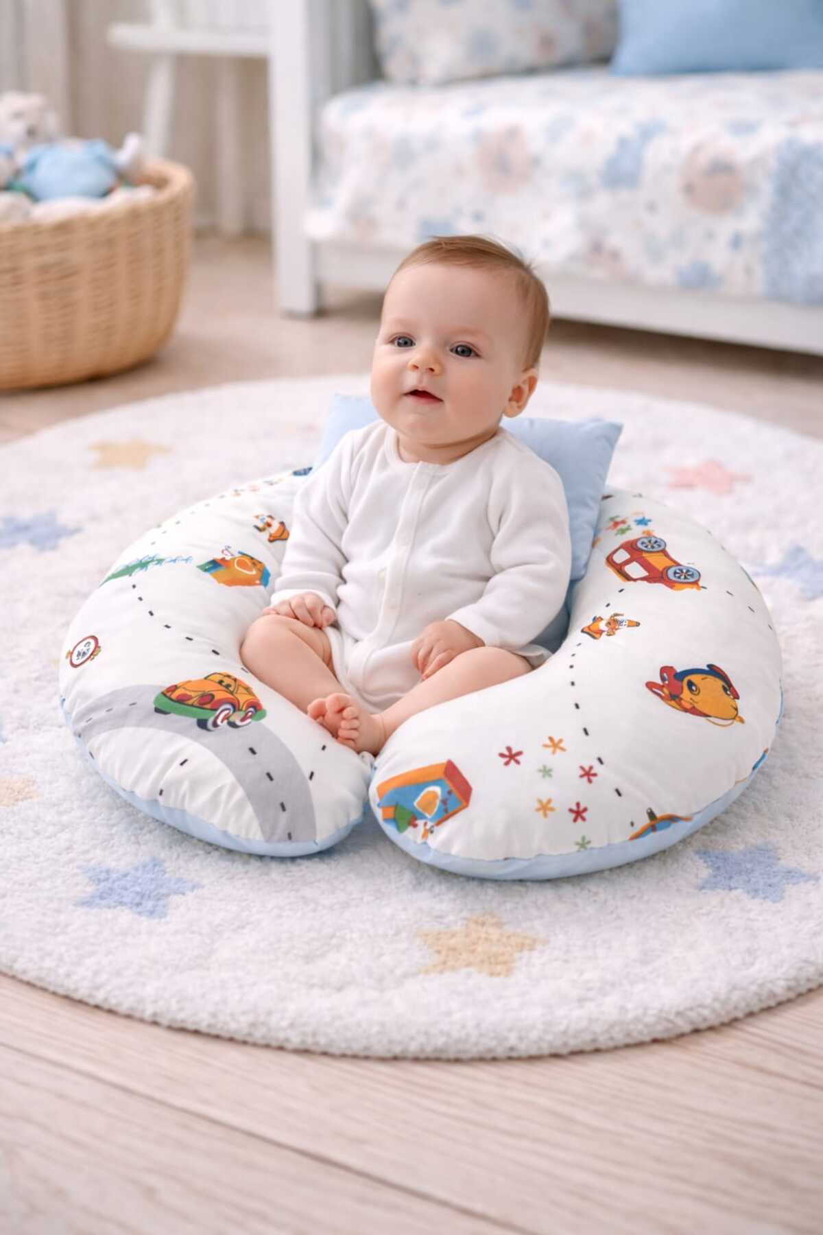 SALLHOMEE Emzirme Yastığı Bebek Destek Minderi – Çok Amaçlı Hamile & Emzirme Destek Yastığı – Yumuşak Dolgulu fotoğrafı 3 (önizleme)