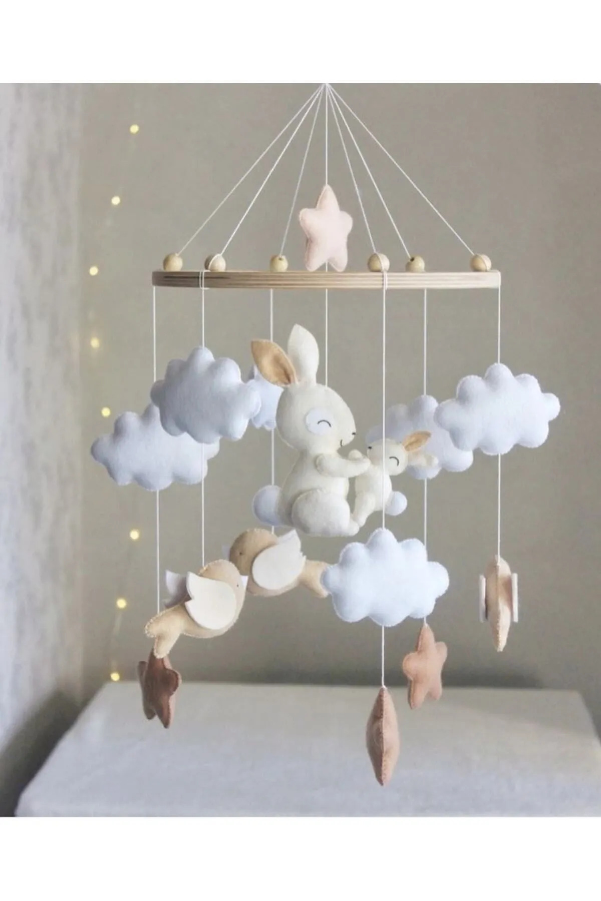 TREND METFİQ DECORATİON Keçe Bebek Dönencesi (El Yapımı) - Eğitici Beşik Üstü Oyuncak ve Bebek Odası Dekorasyonu hediye fotoğrafı 6 (önizleme)