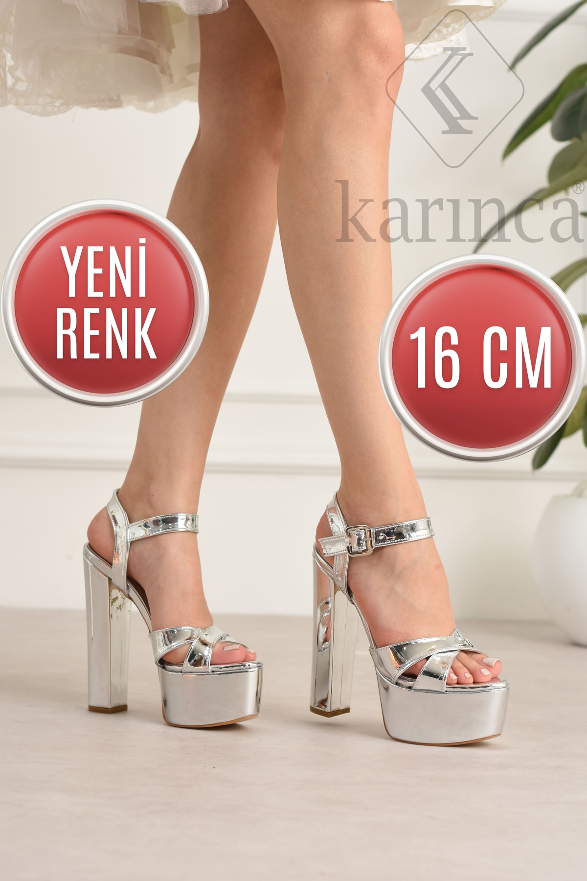 Gümüş Abiye Ayakkabı, 16cm Paris Abiye Ayakkabı