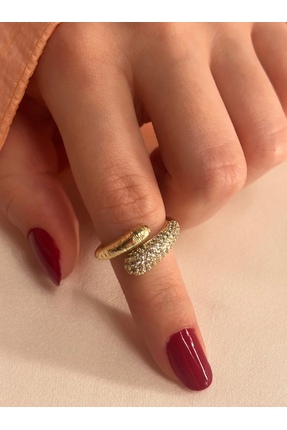 Nilly Jewelry Zirkon Taşlı Kadın Sarmal Yüzük