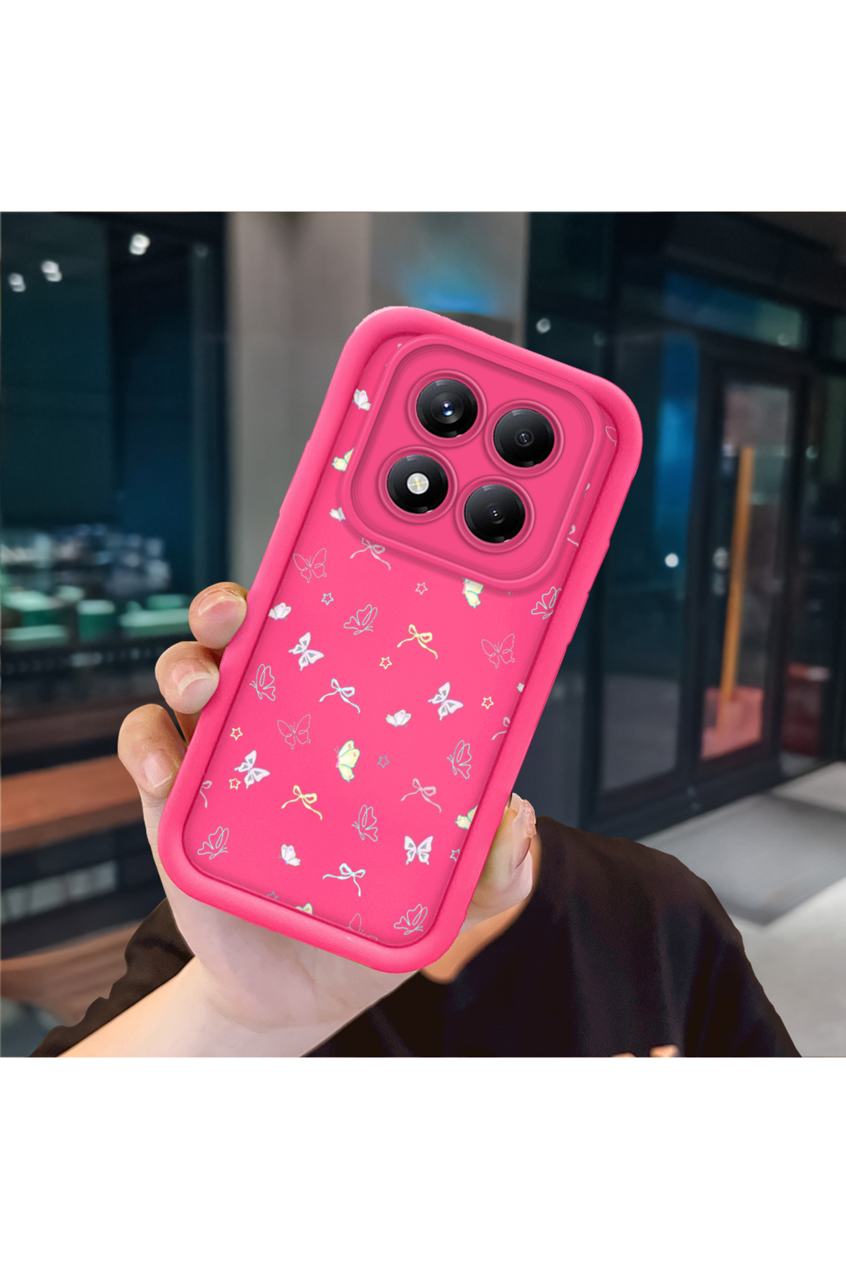 Redmi Note 14 Pro Plus+ 5G Compatible Pink Red Silicone Case Shockproof Camera Protection