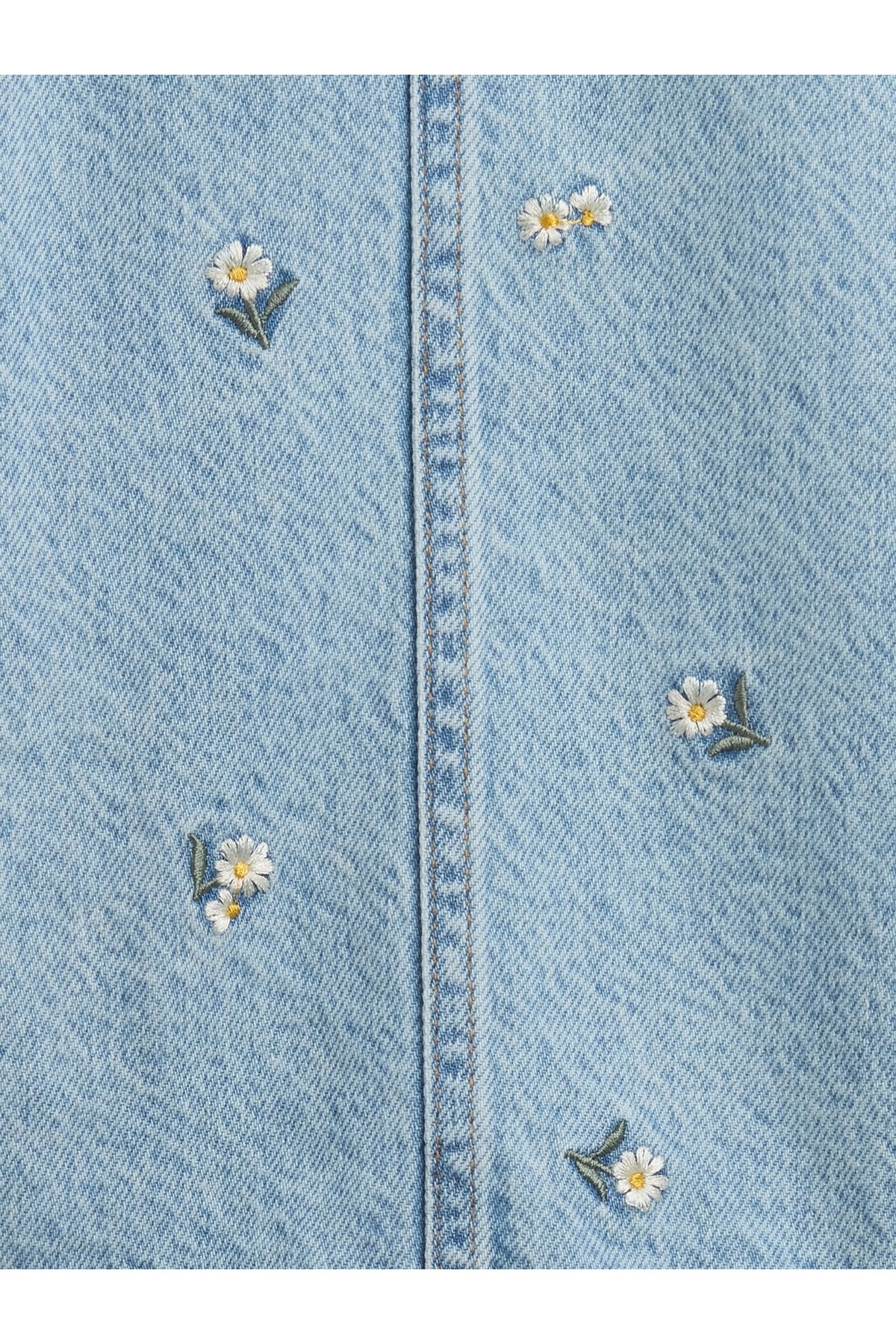 GAP Kız Bebek Açık Mavi BabyGap Denim Tulum Etek fotoğrafı 2 (önizleme)