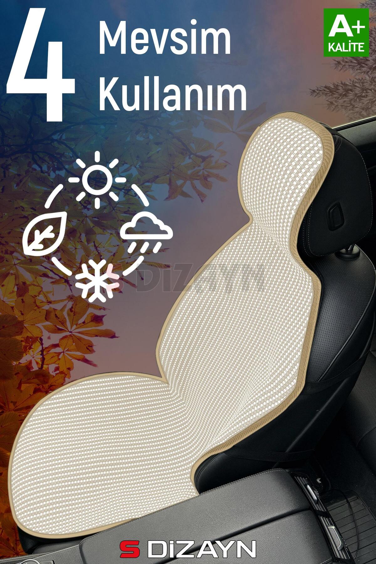 S Dizayn S-Dizayn Oto Koltuk Koruyucu Kılıf Set Krem Universal 2+3 Parça Ön Arka TOK-KR-5 fotoğrafı 4 (önizleme)