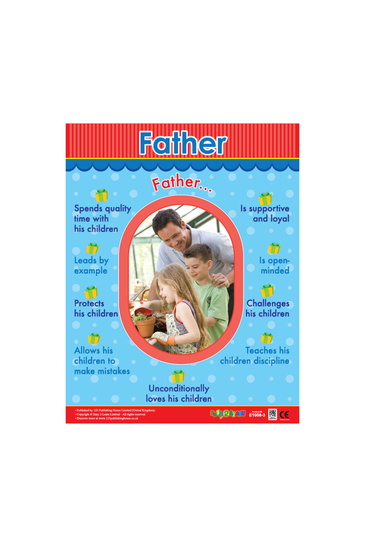 Father Chart 123Publishing House Father - Wall Chart in English- Trendyol