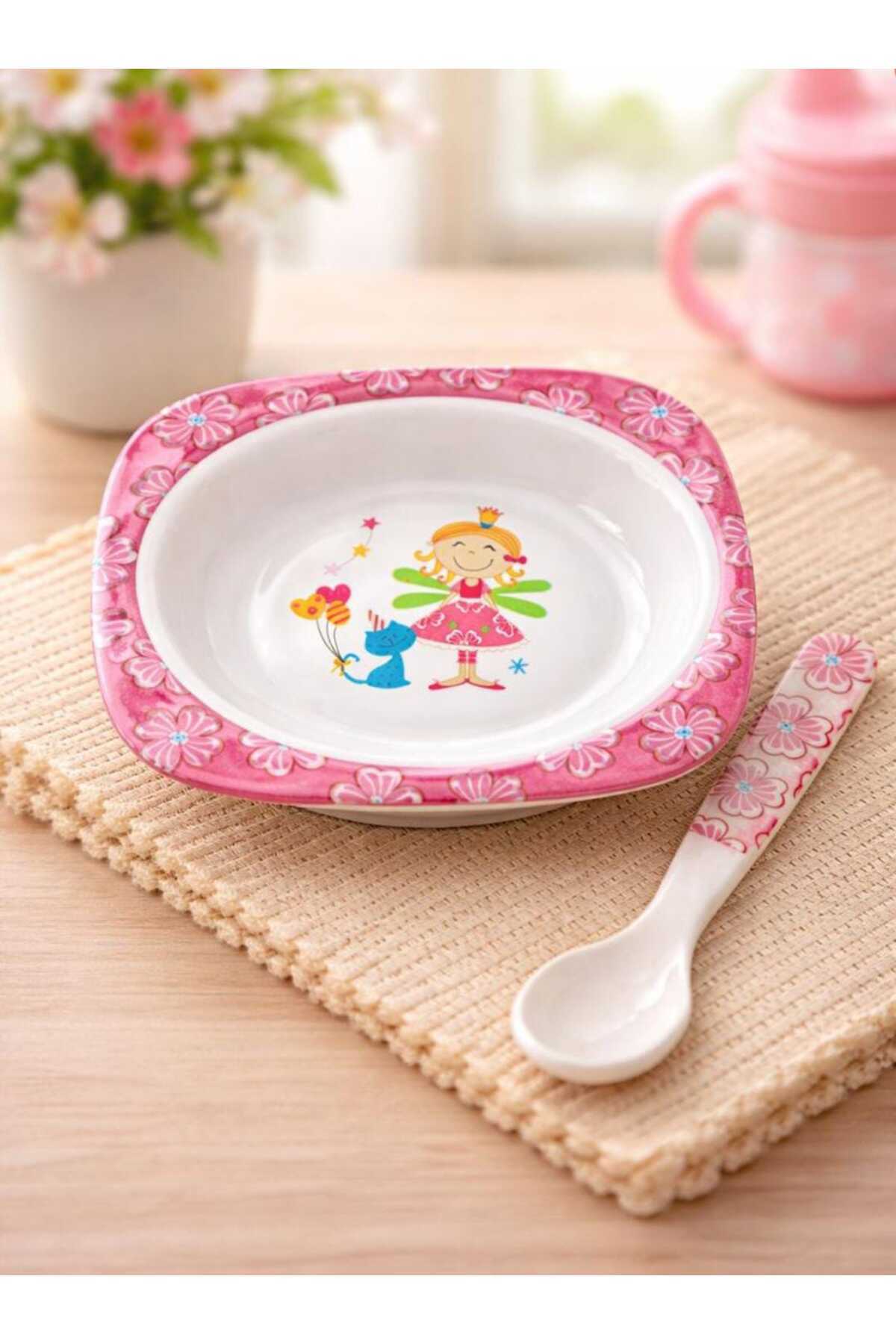 ÇEÇEN HOME 2'li Melamin Bebek Mama Kabı Ve Mama Kaşığı Seti , Bebek Mama Kasesi fotoğrafı 2 (önizleme)