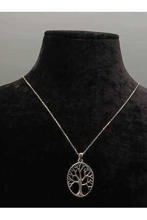 auraandoresilver 925 Ayar Gümüş Hayat Ağacı Kadın Kolye
