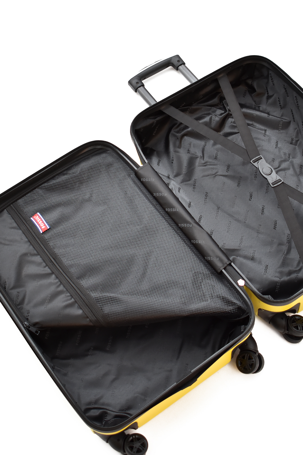 Fossil  Kabin Boy Valiz Sarı 123X – Ultra Hafif, Geniş Hacimli, 360° Sessiz Teker, Darbe Dayanıklı - Görsel 3