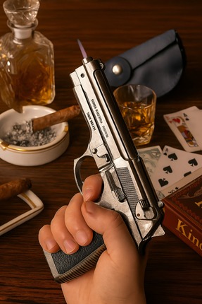 TrendÜrünlerim 608 Görünümlü Silah Çakmak Metal