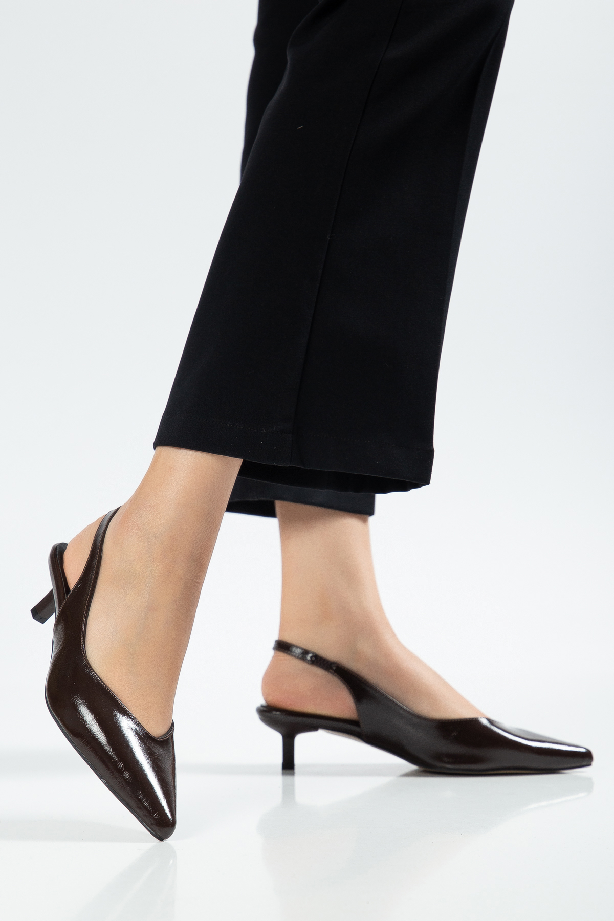 Elosy  SELA KAHVERENGİ KISA TOPUKLU AYAKKABI - Görsel 5