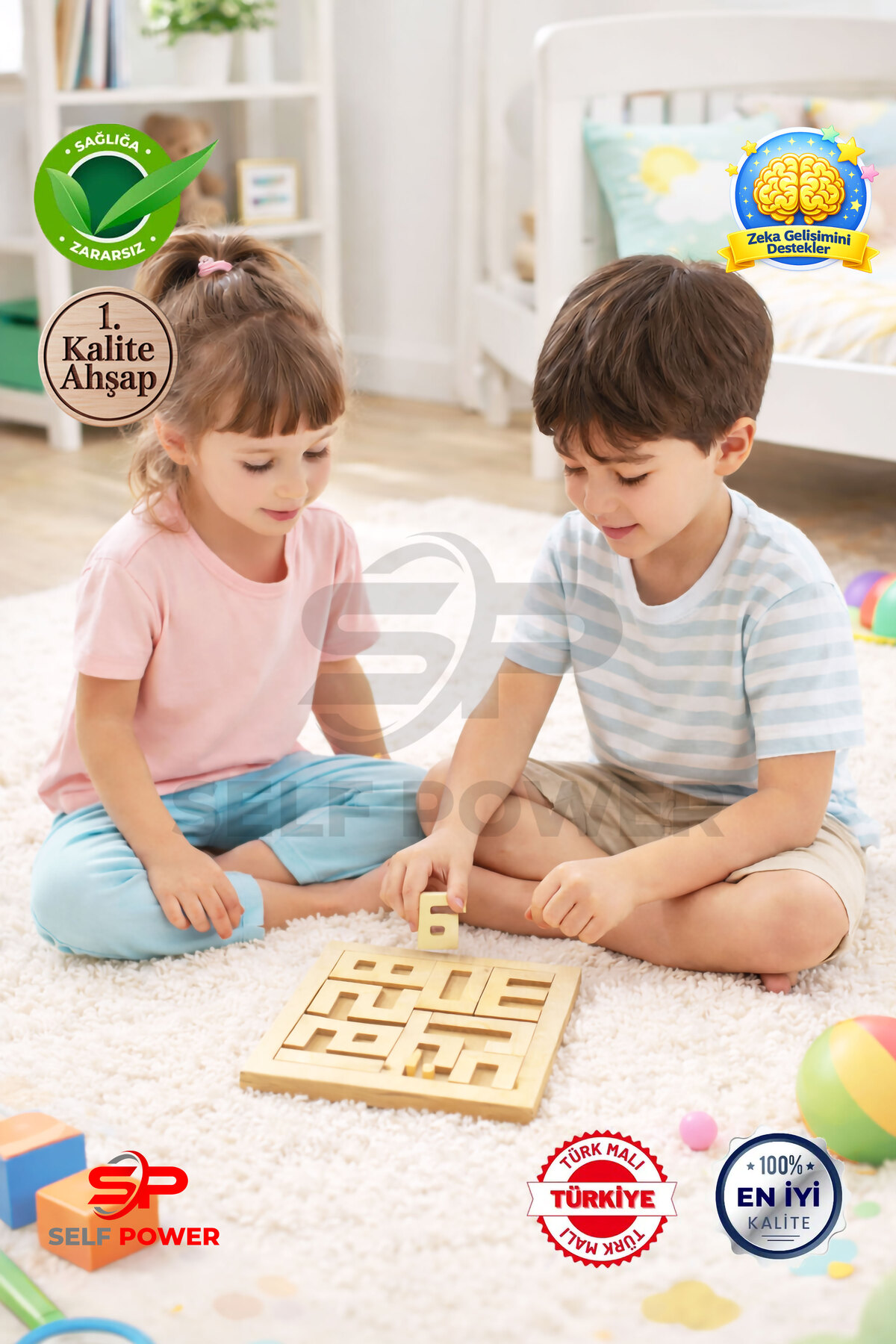 Self Power AHSAP ZEKA OYUNU RAKAMLAR BOYANABİLİR BOYA FIRÇA DAHİL fotoğrafı 4 (önizleme)