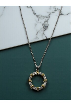 Allurist Jewerly Gold Silver Halka Kolye