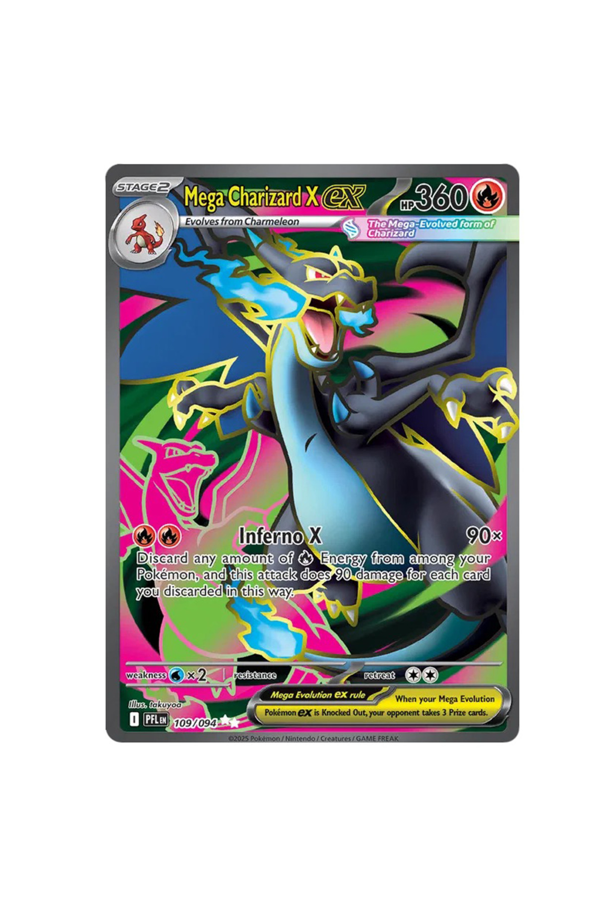 Pokemon TCG Mega Charizard x Ex - 109/094 - ME02: Phantasmal