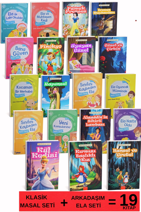 Nef Yayınları nları İlkokul 1-2. Sınıf 19’lu Masal Kitabı Seti | Dünya Klasik...