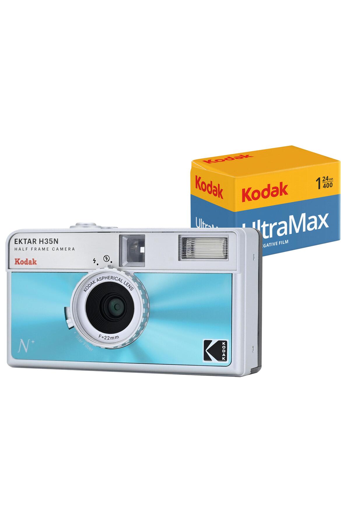 Octar H35N 35mm FIlmlI Camera - Glazed Blue+Ultramax 24 Pos FIlm