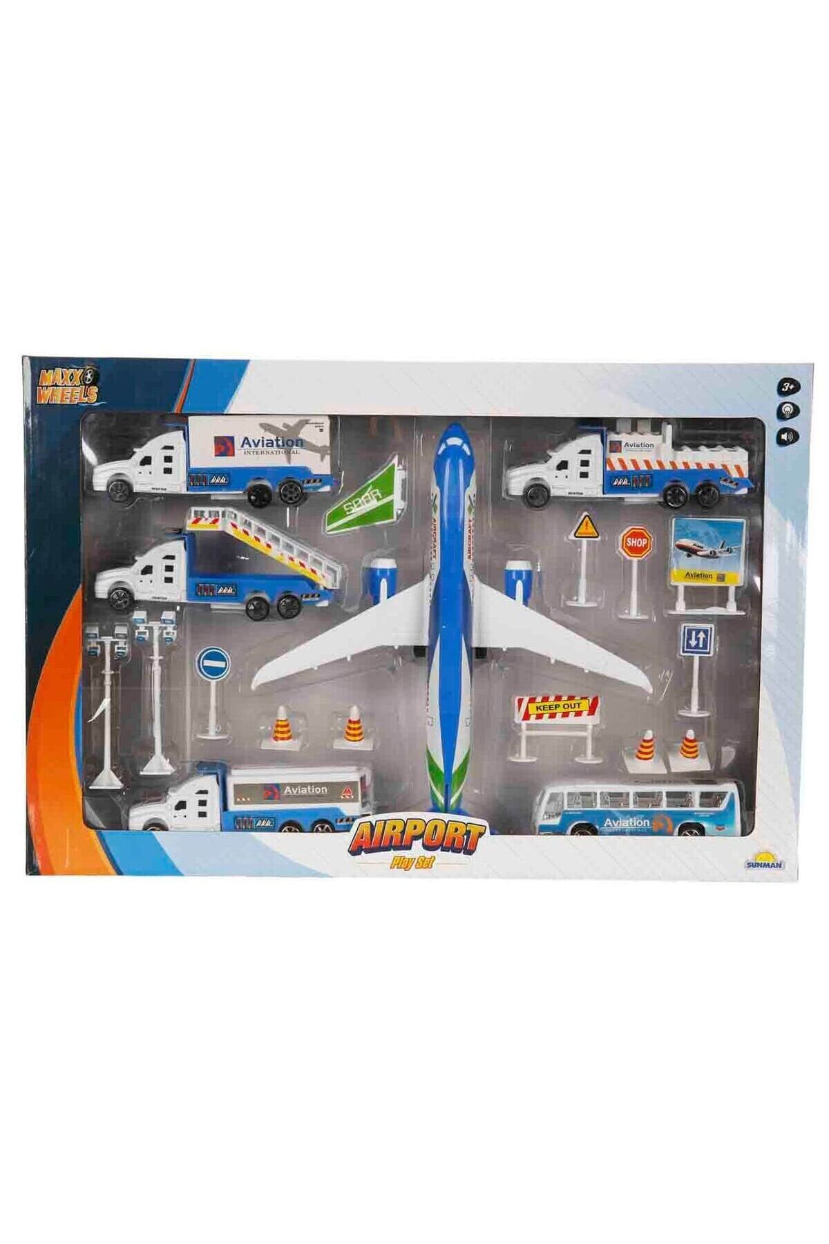 Sunman 1012381 SUN YFN MXX OYUN SET HAVAALANI UÇAKLI SES IŞIKLI
