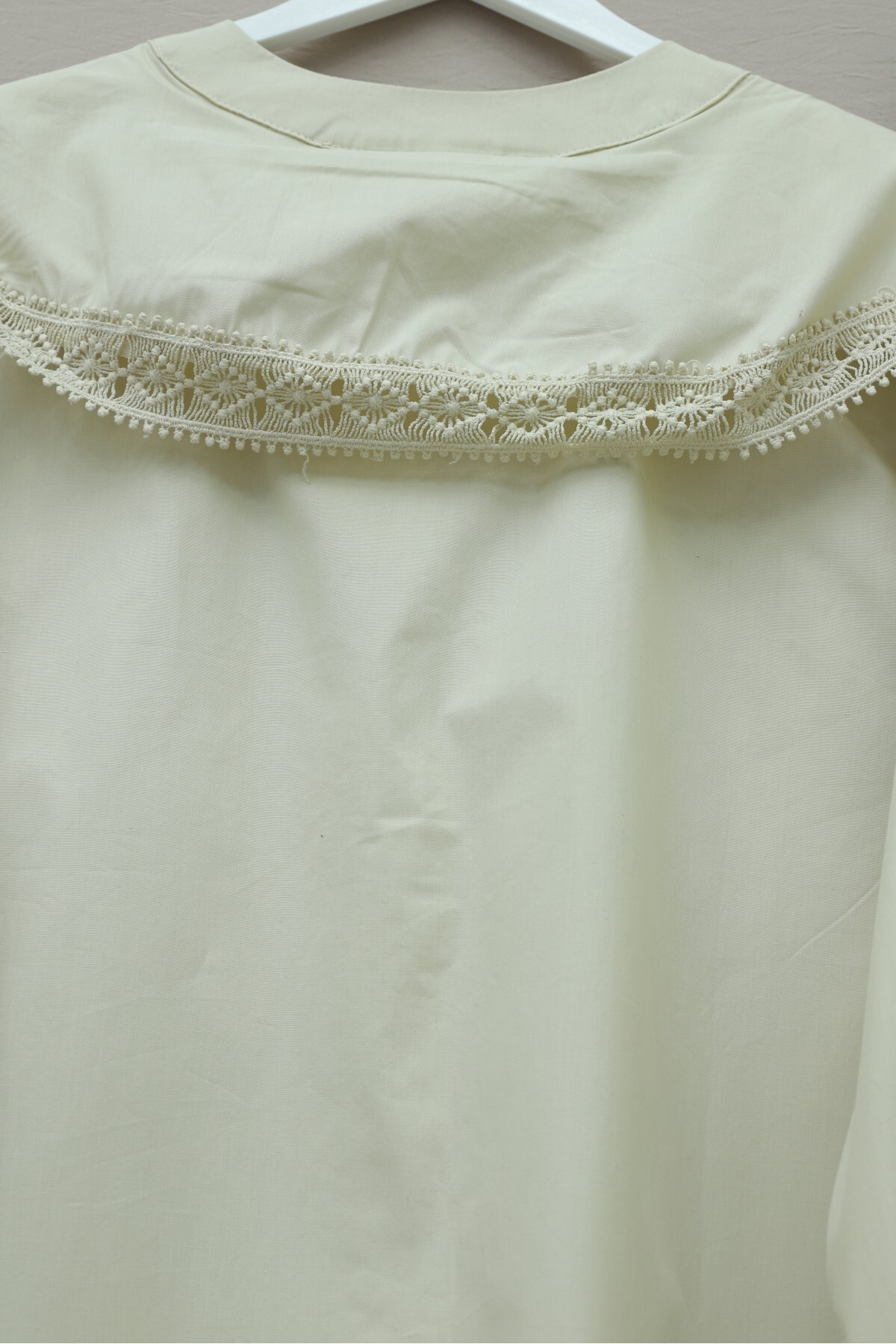 MissRunin  Bebe Yaka Dantel Detaylı Düğmeli Poplin Gömlek - Görsel 5