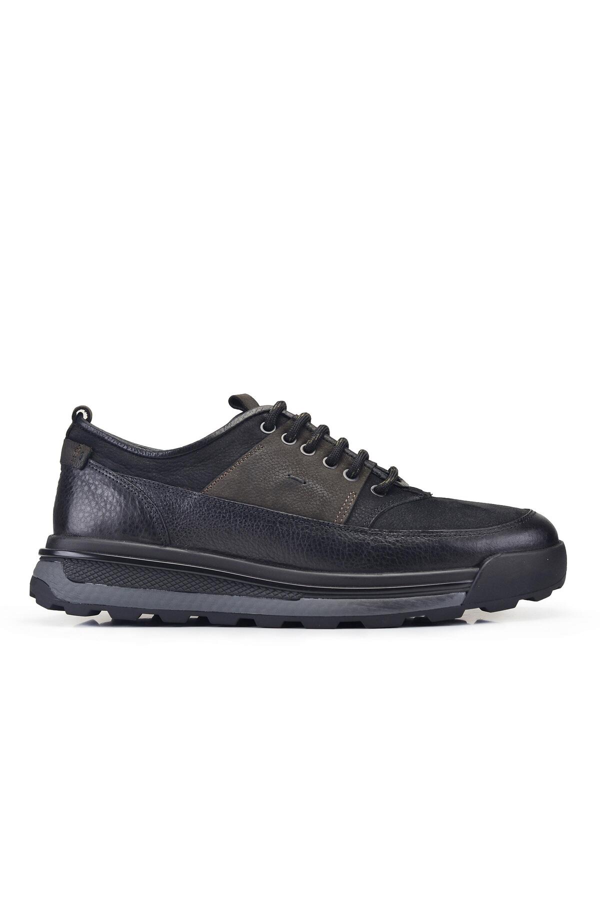 Nevzat Onay Siyah Nubuk Bağcıklı Sneaker - Fiyatı
