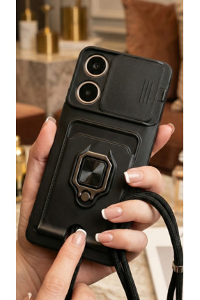 TechTrove Tecno Spark 10 Pro İçin Uyumlu Boyun Askılı Yüzüklü Stand Olabilen ...