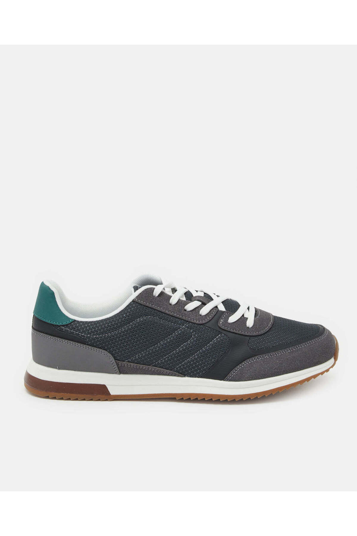 REDTAG Men Charcoal Material Block Sneakers