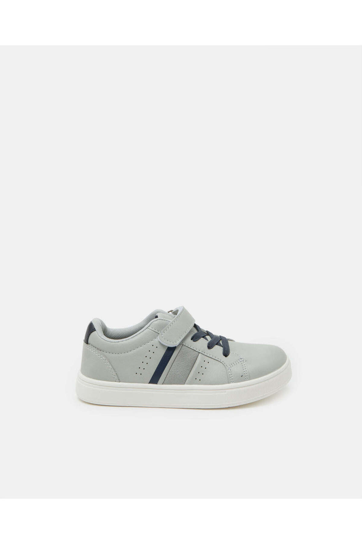 REDTAG Boys Grey Striped Sneakers