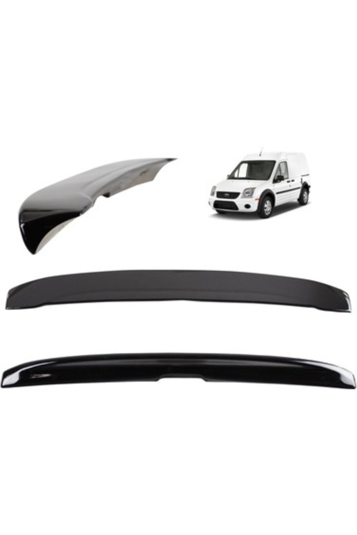 Ford Tourneo Connect 2002-2014 uyumlu Parlak Siyah Spoiler Plastik
