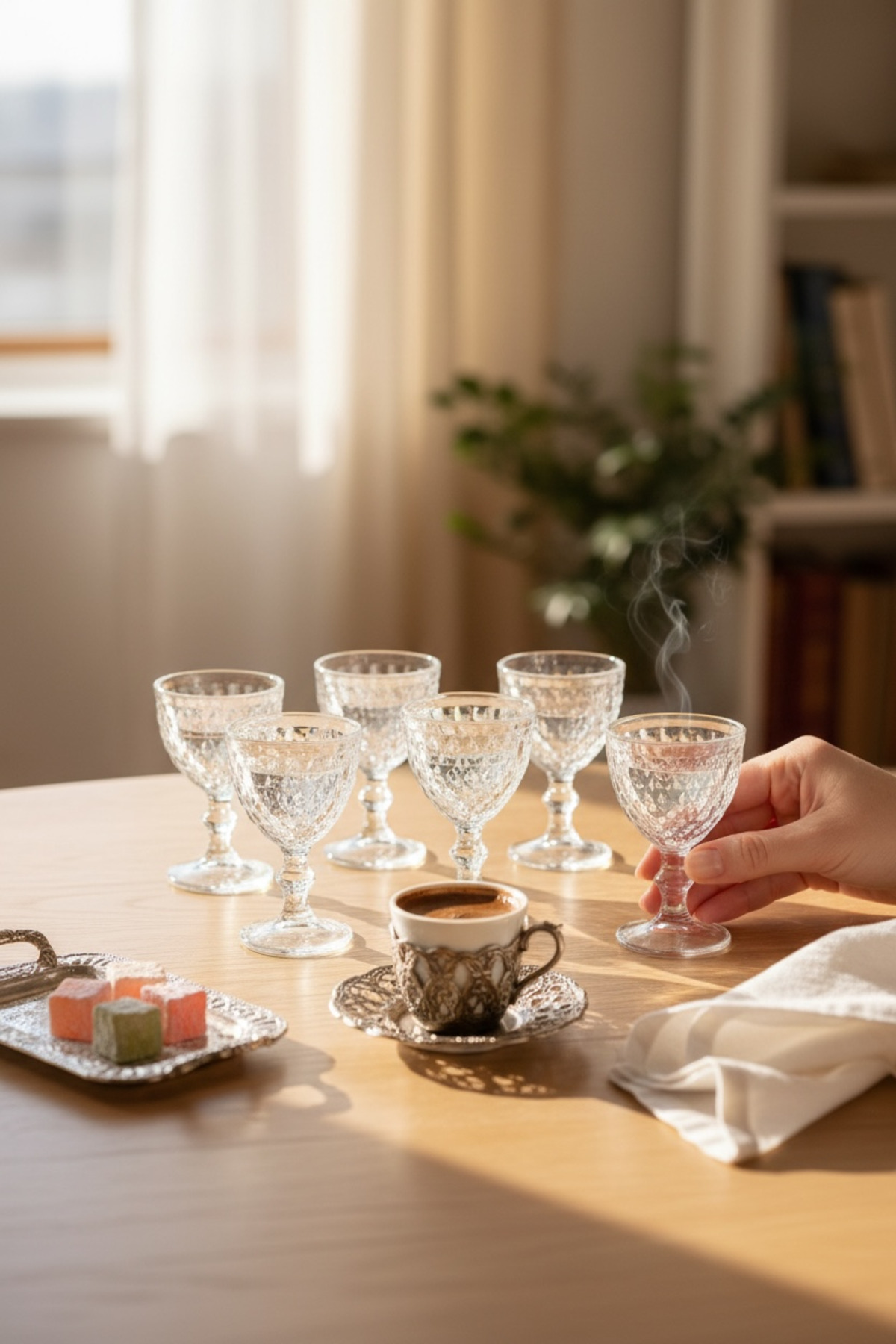 Kristal 64 ML Kahve Yanı Cam Bardak – Şık Sunumluk
