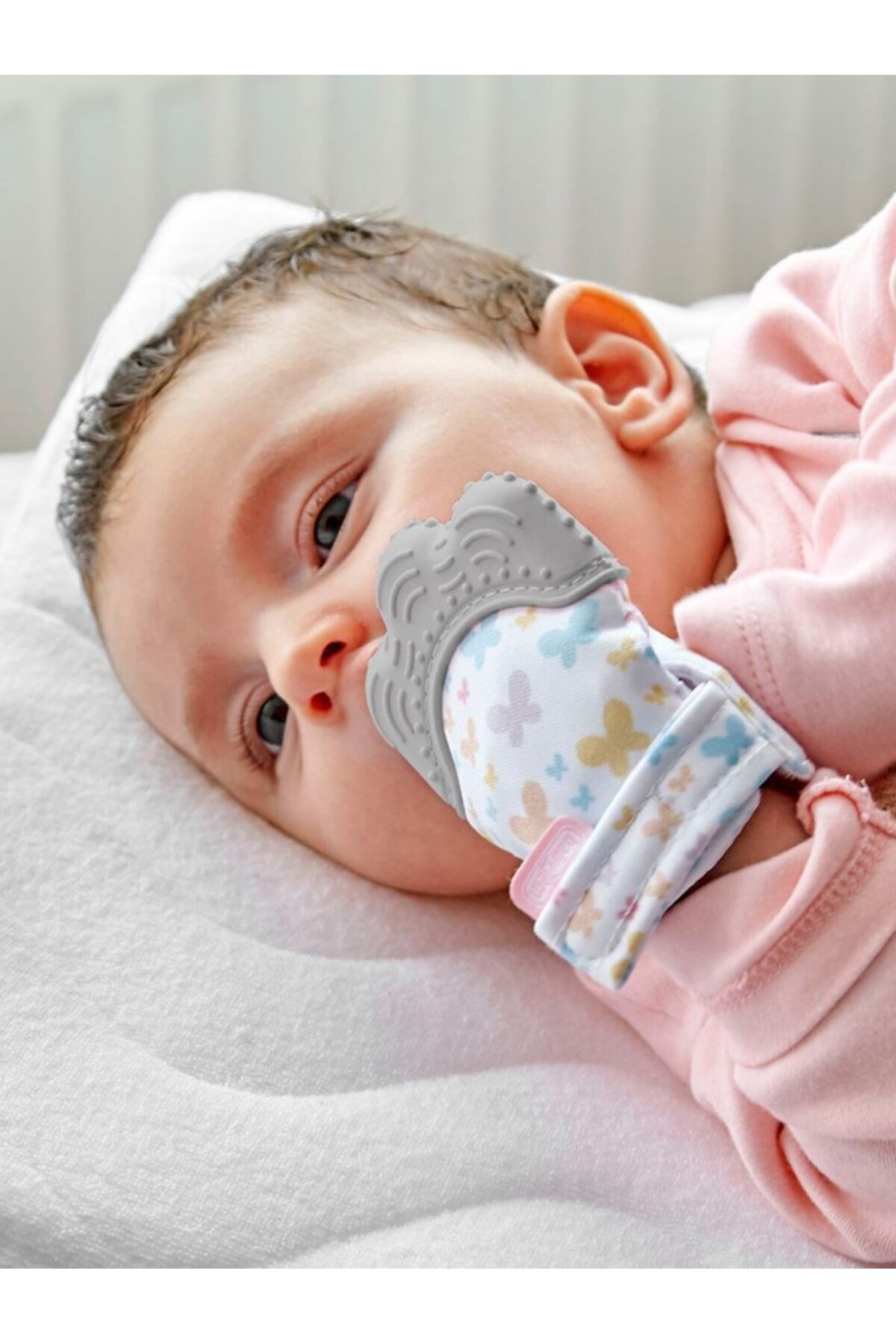 Babyjem Diş Kaşıyıcı Kelebek Eldiven - Gri fotoğrafı 2 (önizleme)