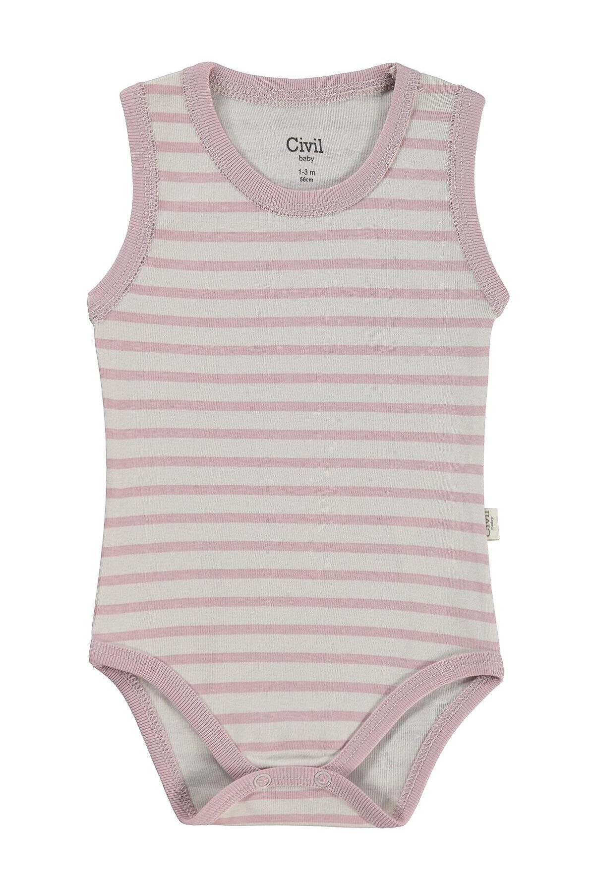 Civil Baby Yıldız Empirmeli 5 Li 1-36 Ay Çıtçıtlı Badi - Pembe 18-24 Ay fotoğrafı 6 (önizleme)