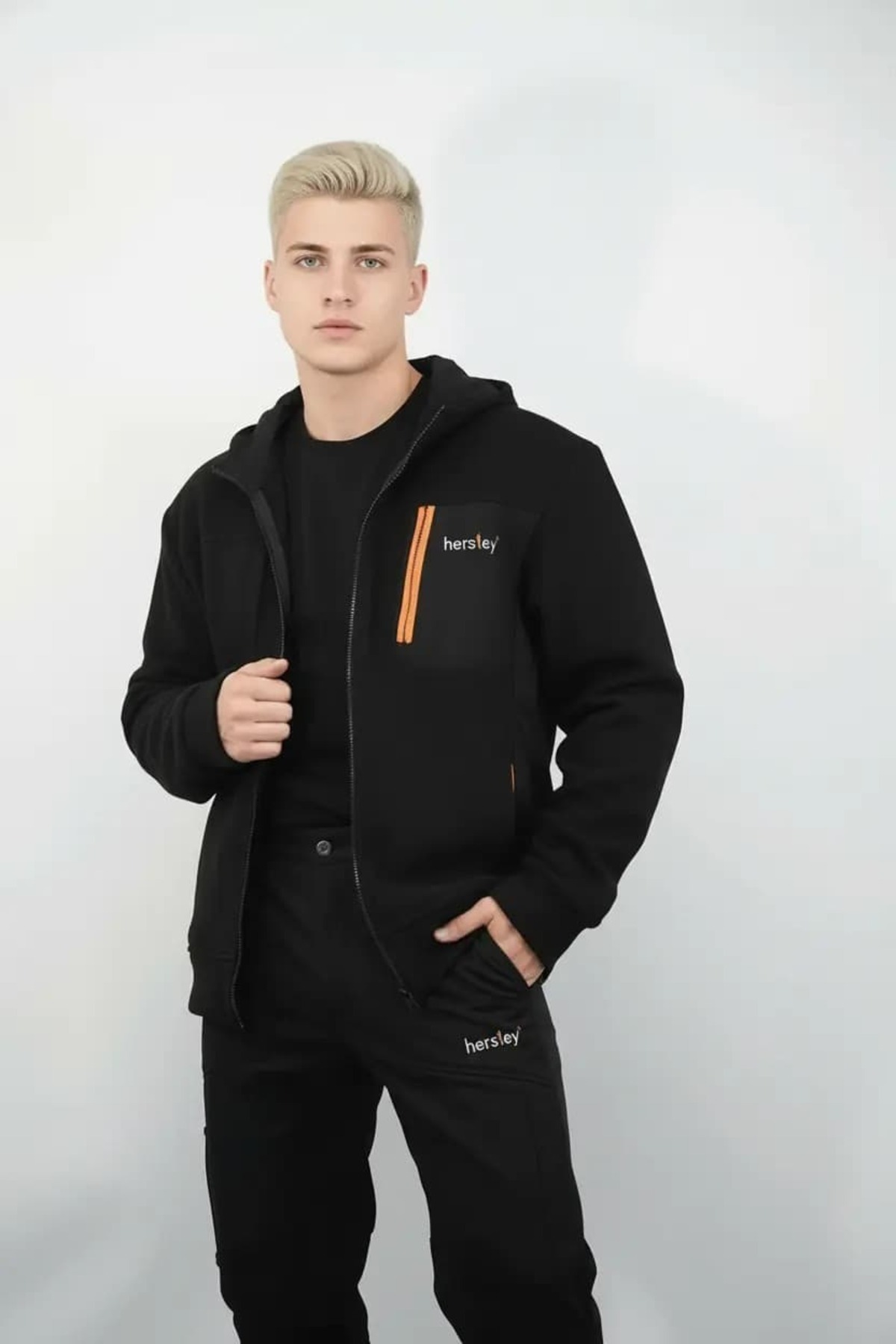 Yeni Sezon Kapüşonlu Erkek Polar Ceket — رنگارنگ HRS-CKT-28