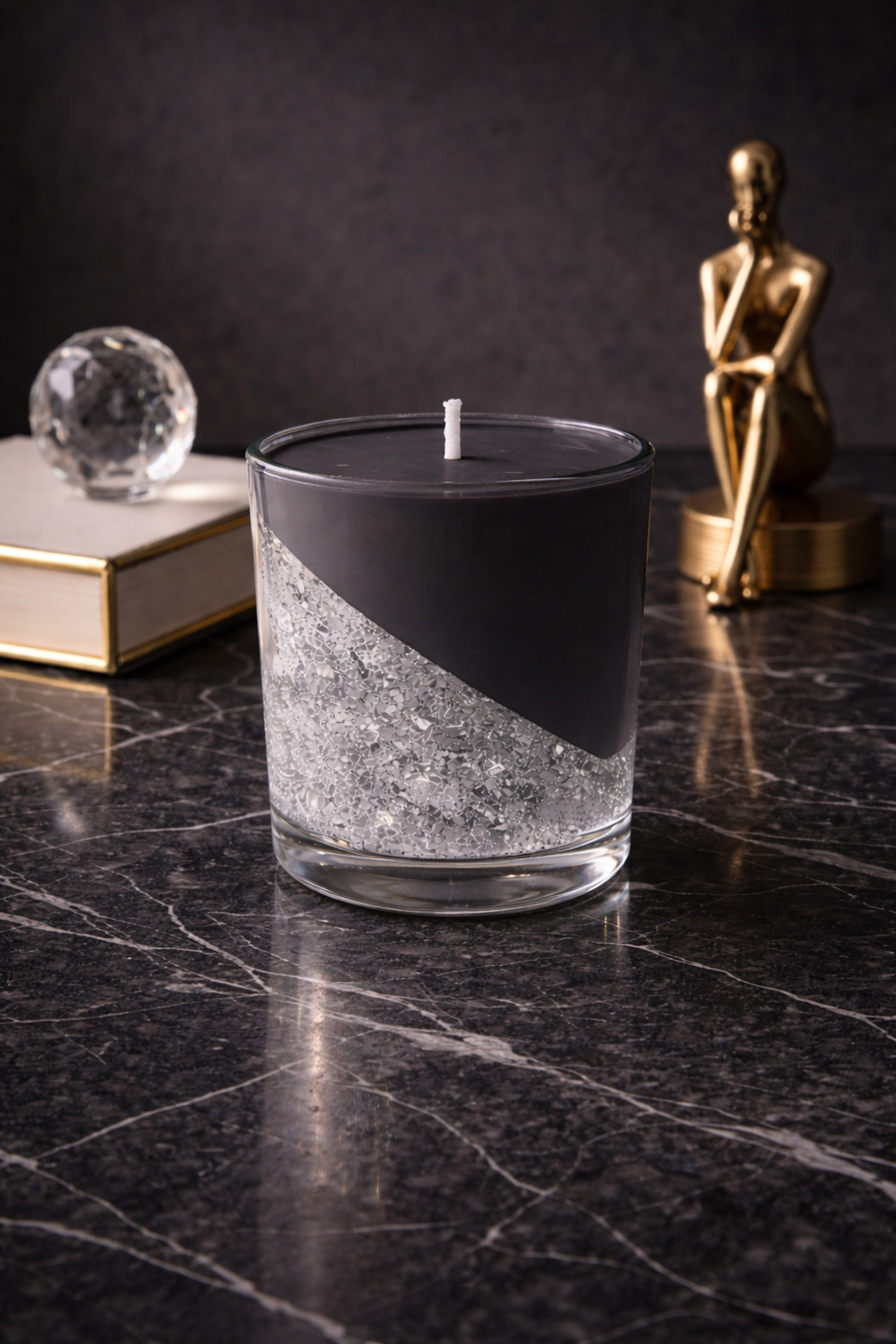 Aurora Luxe | Silver & Black Edition Scented Design Candle