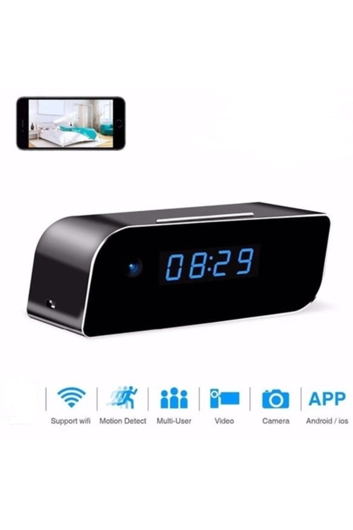 eco port 4k Wifi Gizli Kamera Bebek Bakıcı Kamera 1080p Masa Üstü Sesli Kayıt fotoğrafı 4 (önizleme)