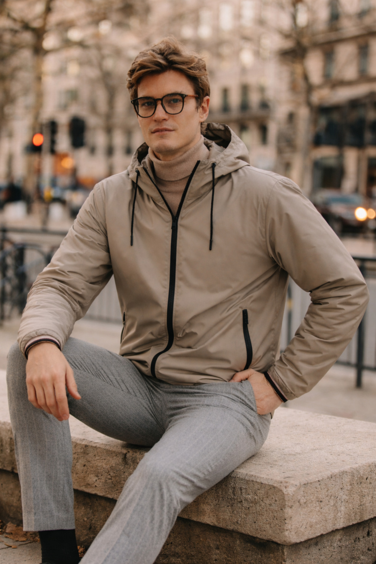 DAMGA JEANS Erkek Cepli Elite Comfort Astarlı Kahve Yağmurluk & Rüzgarlık görsel 4
