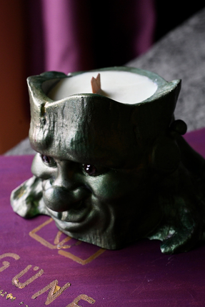 Özgüneş4c Fantastik Tasarım Yeşil Figürlü Mum