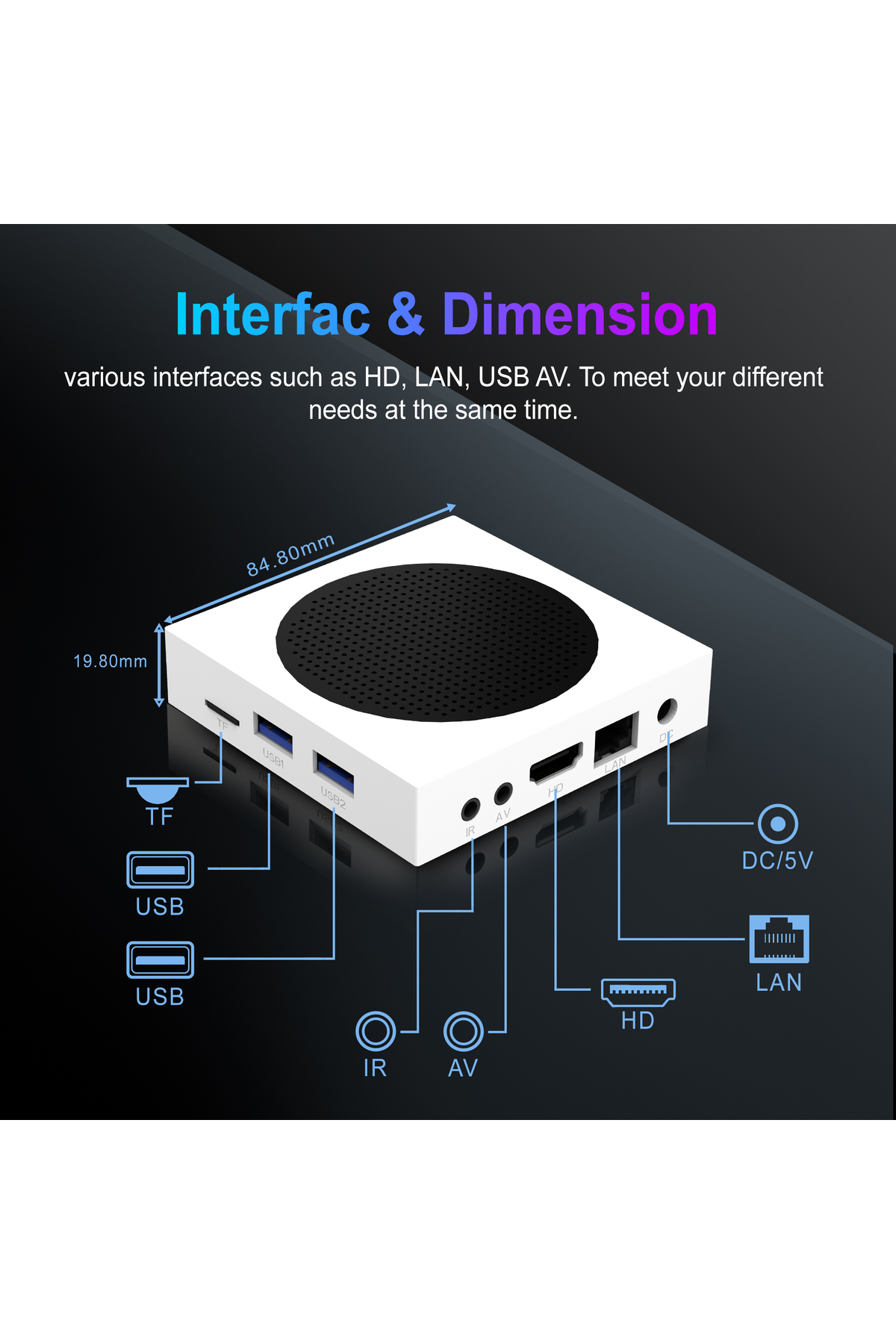 Pell 8K Ultra HD Android 14 TV Box - 4GB 64GB - Çift Bant Wi-Fi 6