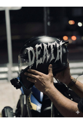 SUNA Motor-Kask-Laptop-Araba için Death Yazı Sticker Etiket (25x15CM)