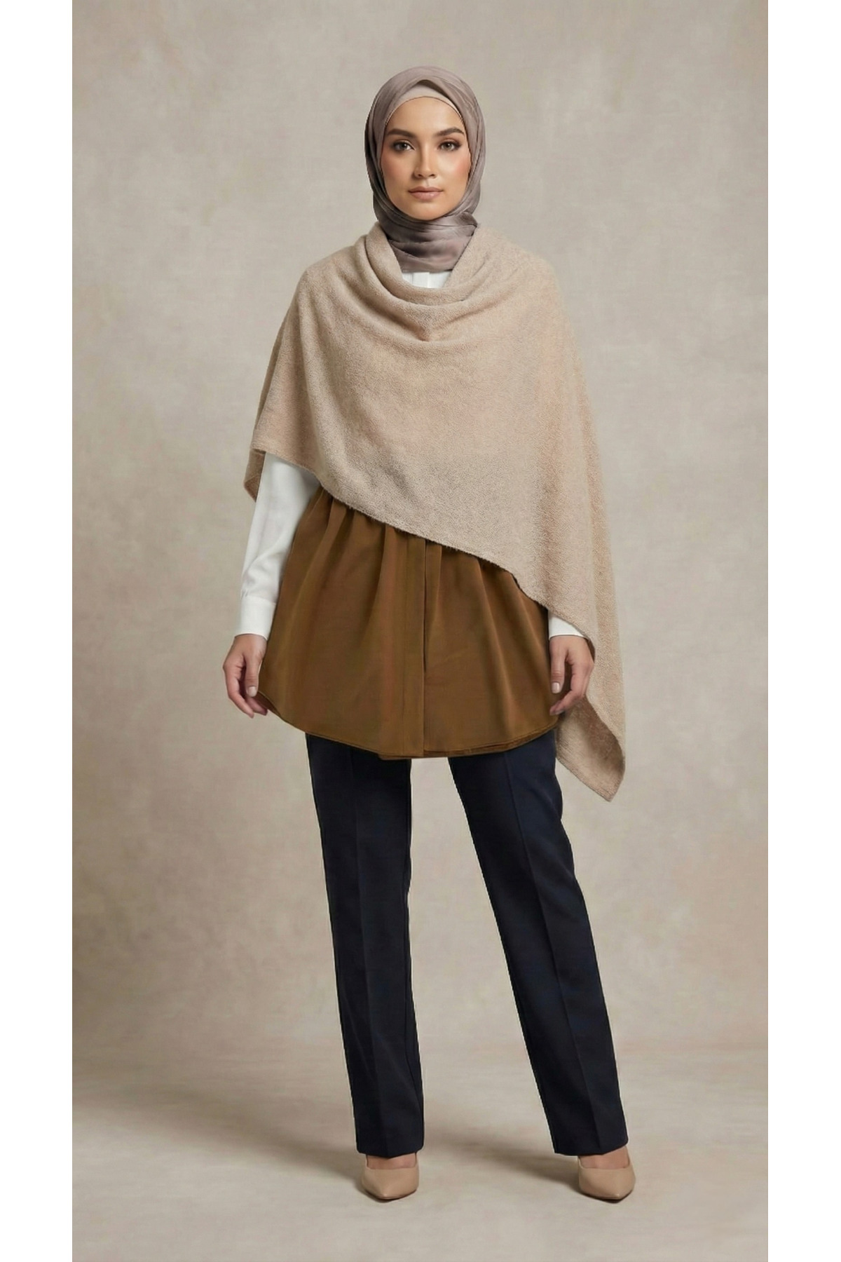Hijab Good Quality Crepe Savior Extension Skirt Underwear Sweater Front Slit Half Shirt