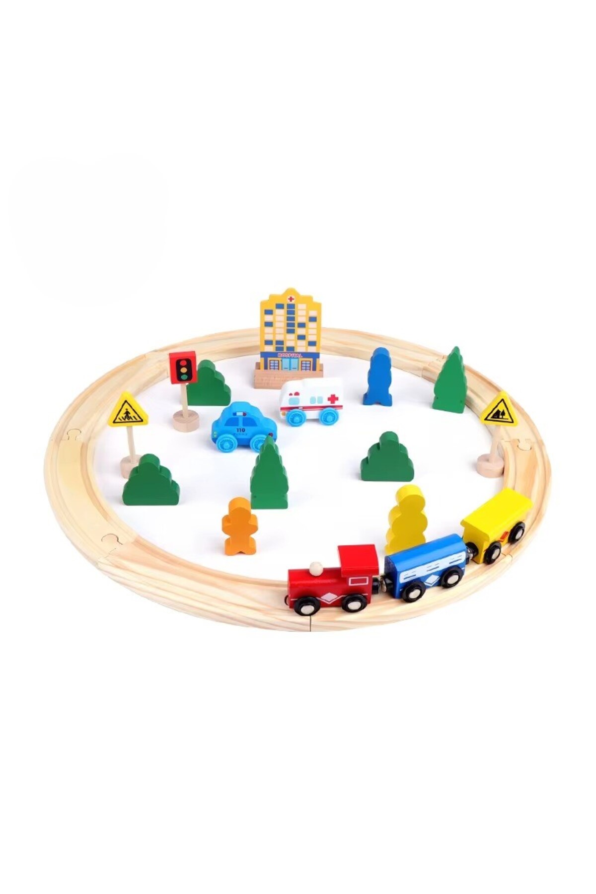 Wooden Train Set, Educational Rail Train Set, Educational Toy