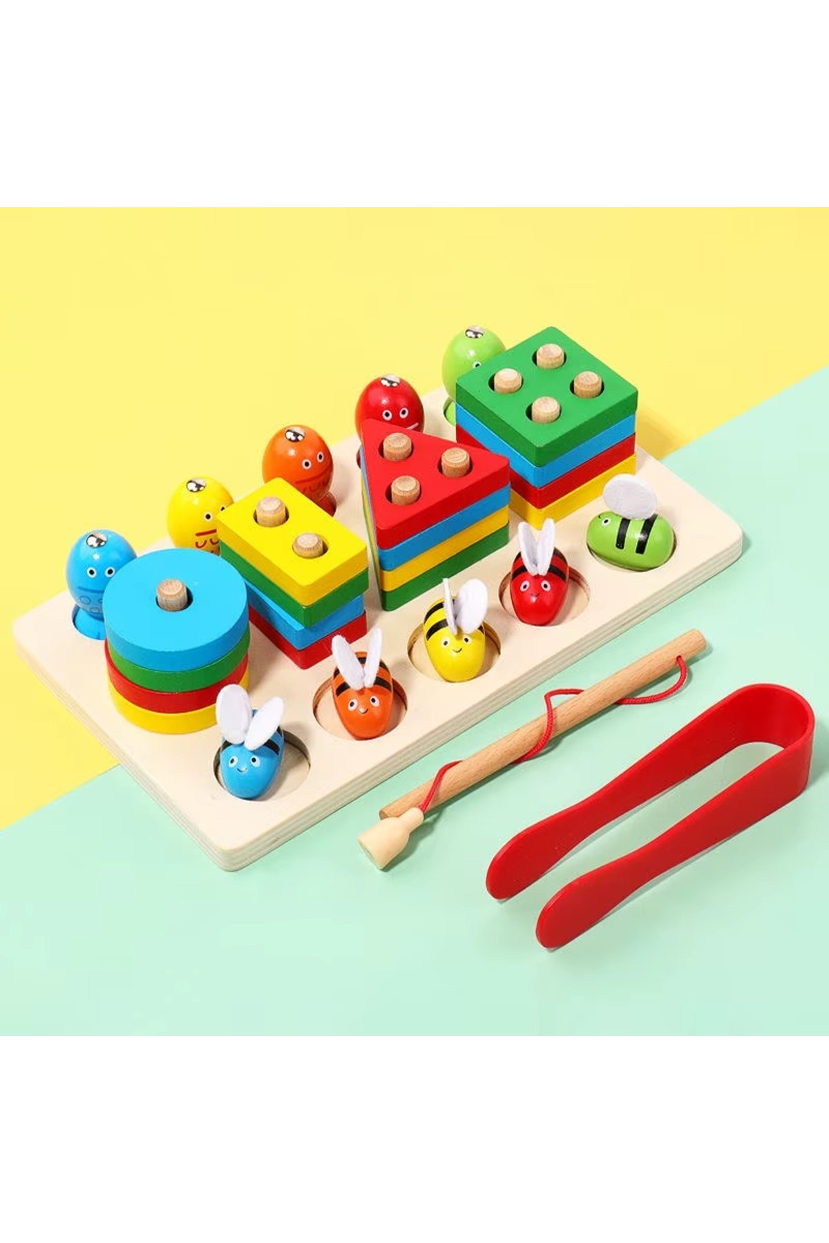 tinymaya Ahşap Montessori Eğitici Oyuncak 3’ü 1 Arada, Zeka Geliştirici Aktivite Seti fotoğrafı 5 (önizleme)