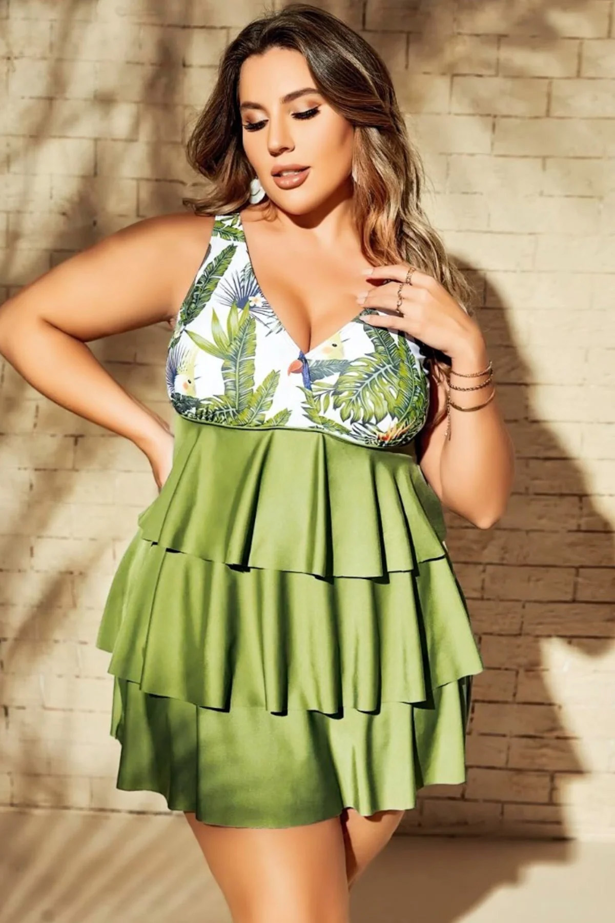 Sevrose Yeşil Mini Gecelik Elbise