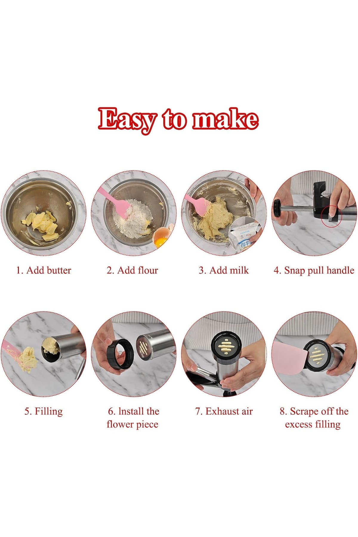 ماكينة صنع البسكويت DENX 16 في 1، مجموعة مسدس البس...