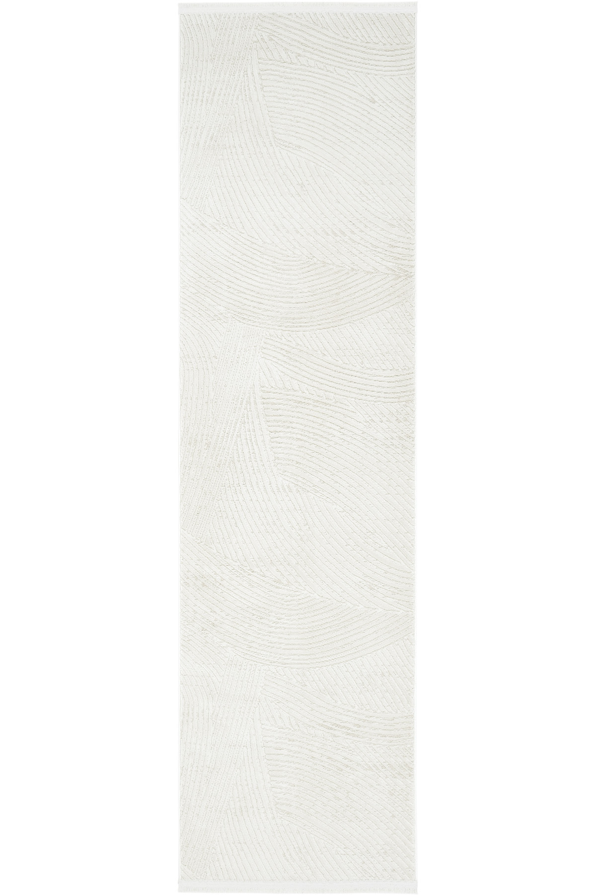Nevada Cream Beige Modern Embossed Soft Solid Color Long Entrance Hallway Entry Carpet Runner