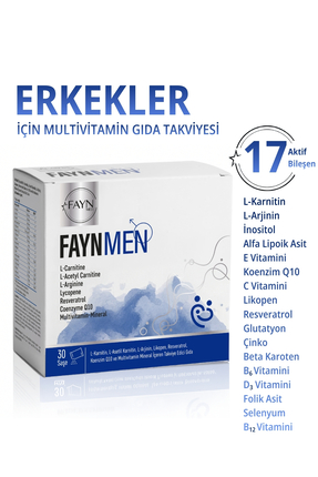 FAYNMED FAYNMEN Erkek Vitamin L-Karnitin L-Arjinin Koenzim Q10 Ve Multivitamin