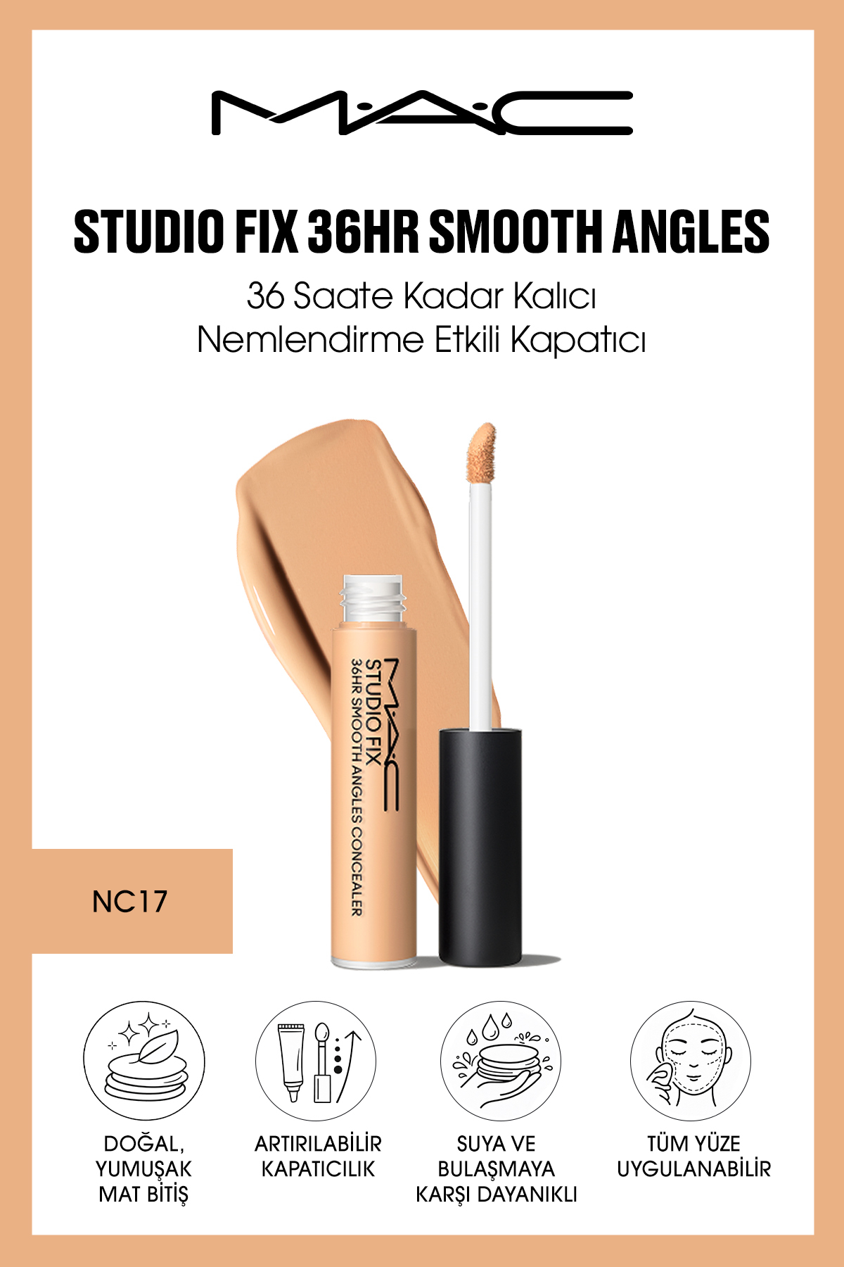 کانسیلر Studio Fix 36HR Smooth Angles با اثر مرطوب‌کنندگی ماندگار تا 36 ساعت - بژ — بژ 142119