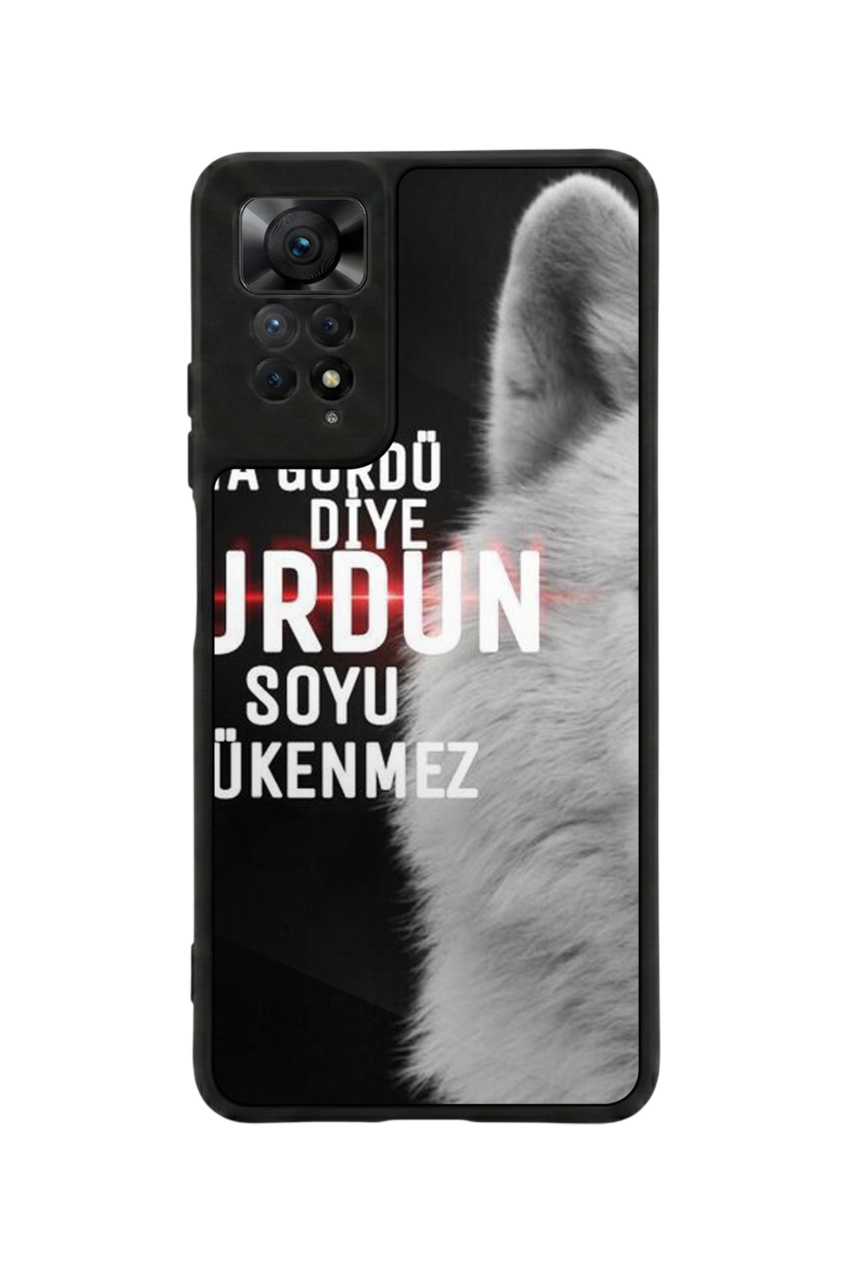 Redmi Note 11 Pro / 12 Pro 4G Compatible Printed, Matt Black,Soft Silicone, Protective,Shock Absorbing Cover,Case